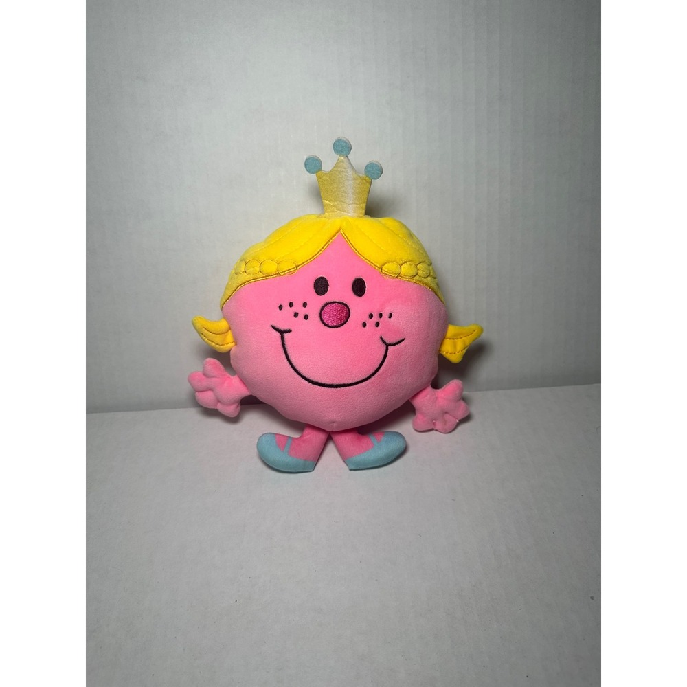 Little Miss Princess Plush Toy Mr Men Little Miss Pink Yellow 8 Inch Stuffed